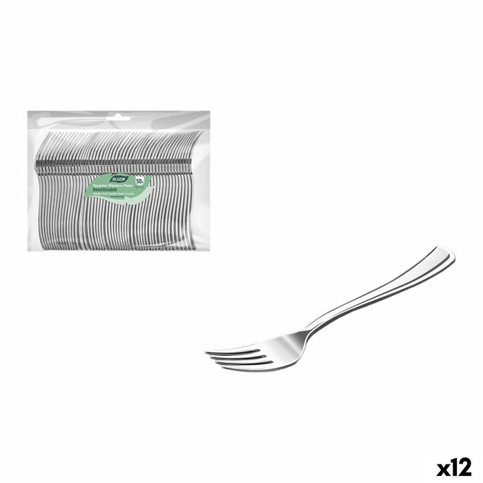 Fork Set Algon 18,5 cm 50 Pieces (12 Units)