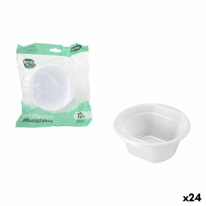 Appetizer Set Algon Plastic 250 ml 12 x 12 x 5 cm 12 Pieces (24 Units)