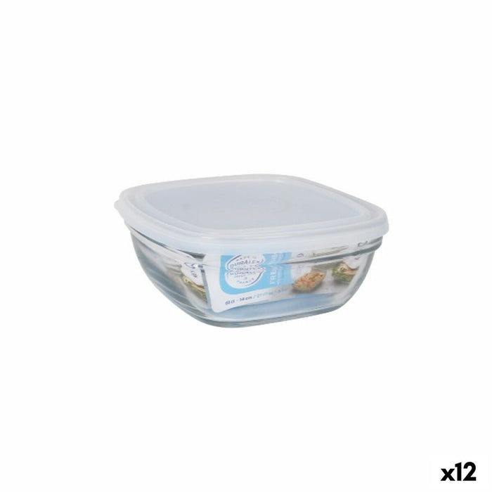 Lunch box Duralex White Transparent 610 ml (12 Units)