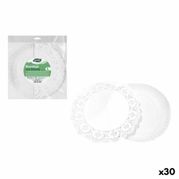 Snack tray Algon Circular 30 cm (30 Units)
