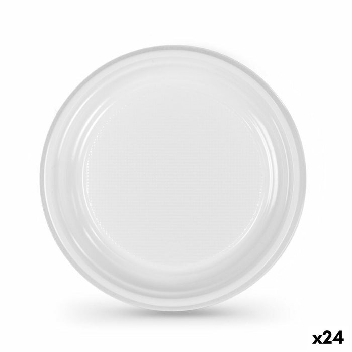 Plate set Algon Plastic 20,5 cm 20,5 x 2 cm 12 Pieces (24 Units)