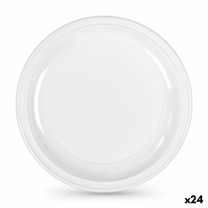 Plate set Algon Plastic 28 cm 3 Pieces (24 Units)