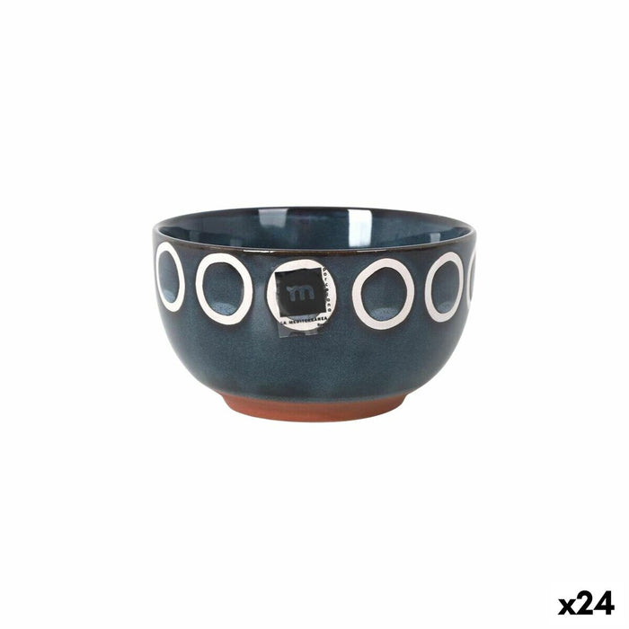 Bowl La Mediterránea Almudena Blue Ø 13,5 cm (24 Units)