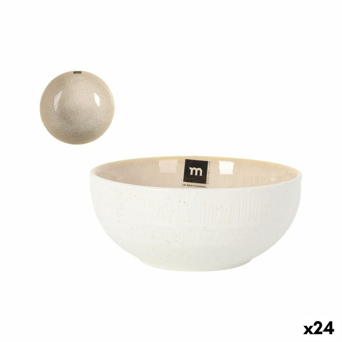 Bowl La Mediterránea Calobra Beige Ø 15,5 cm (24 Units)