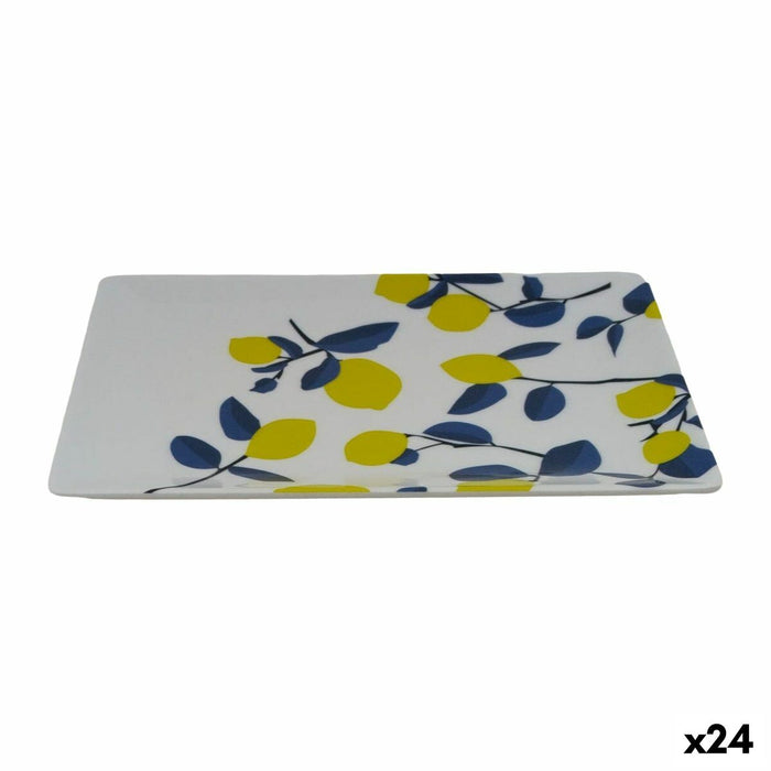 Snack tray La Mediterránea Lemon 20 x 13 x 2 cm (24 Units)