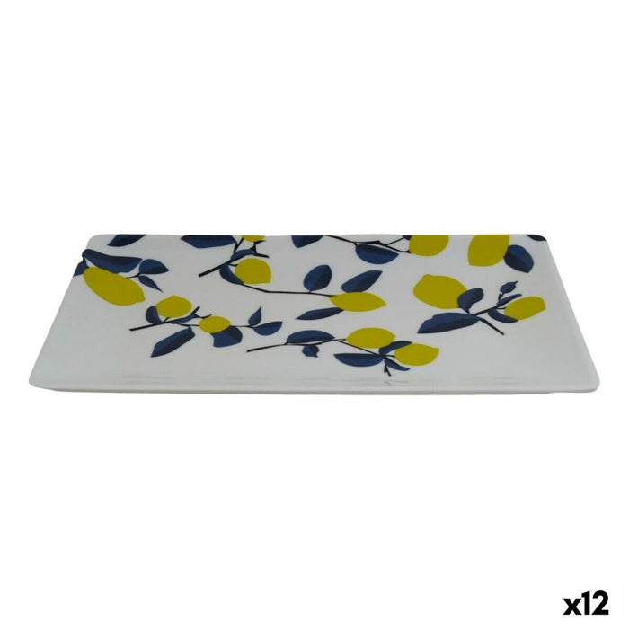 Snack tray La Mediterránea Lemon 25 x 15 x 2 cm (12 Units)