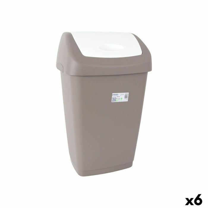 Rubbish bin Tontarelli Aurora Grey 55 L (6 Units)