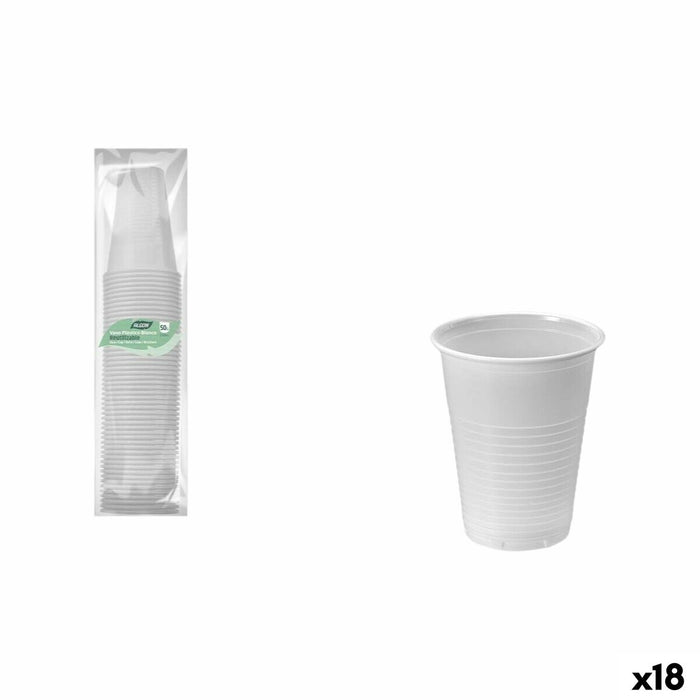 Set of glasses Algon White 220 ml 50 Pieces (18 Units)