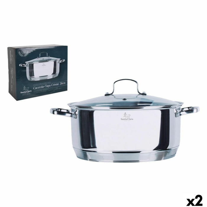 Casserole with lid Santa Clara Santa clara Ø 29,5 x 39 x 15,5 cm (2 Units)