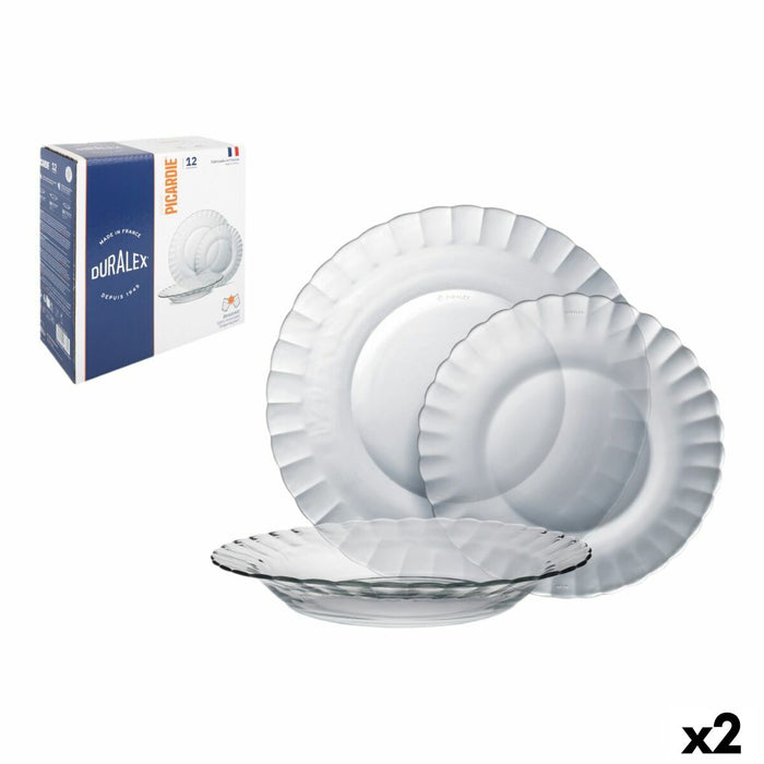 Tableware Duralex Picardie Transparent 12 Pieces (2 Units)
