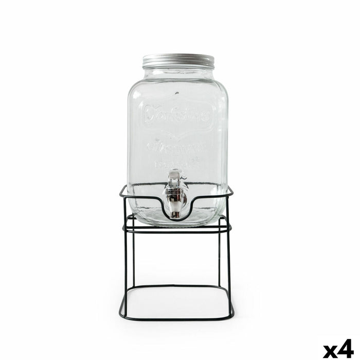 Drinks dispenser La Mediterránea Rustik Metal Glass 4 L 17 x 17 x 30,5 cm (4 Units)