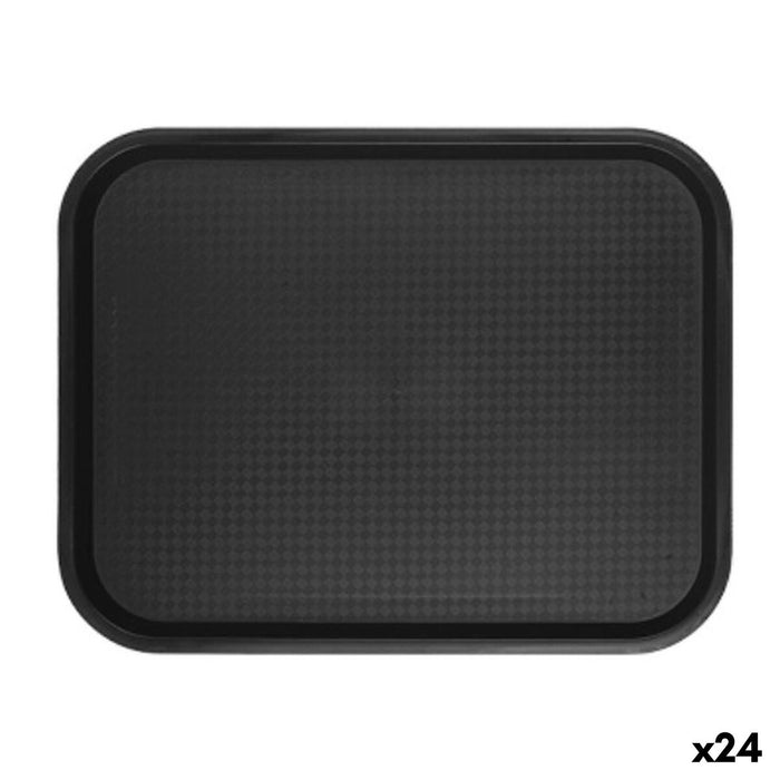 Tray Quttin Black 45 x 35 cm (24 Units)