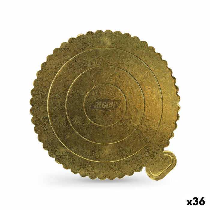 Cake stand Algon Golden 30 x 30 cm (36 Units)