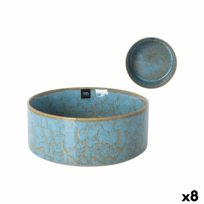 Bowl La Mediterránea Scratch blue 20,6 x 7,8 cm (8 Units)
