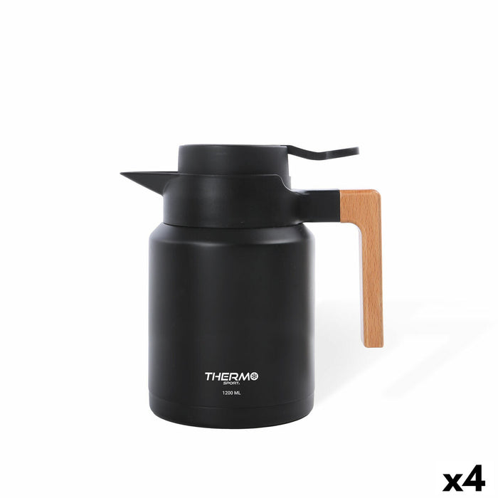 Thermo Jug ThermoSport Black 1,2 L (4 Units)