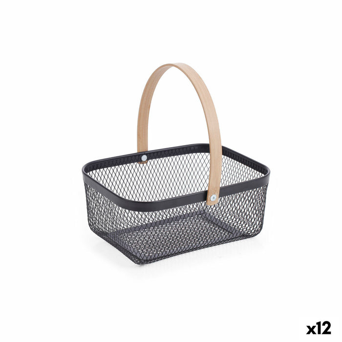 Basket Confortime Metal Bamboo (12 Units)