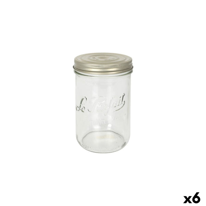 Jar Le Parfait Wiss Transparent Golden 500 ml Hermetic (6 Units)