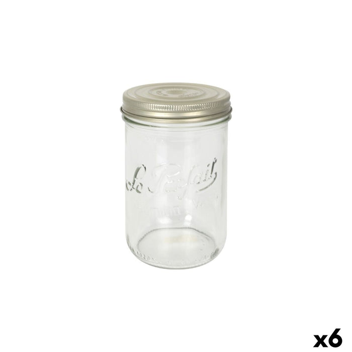 Jar Le Parfait Wiss Transparent Golden 750 ml Hermetic (6 Units)