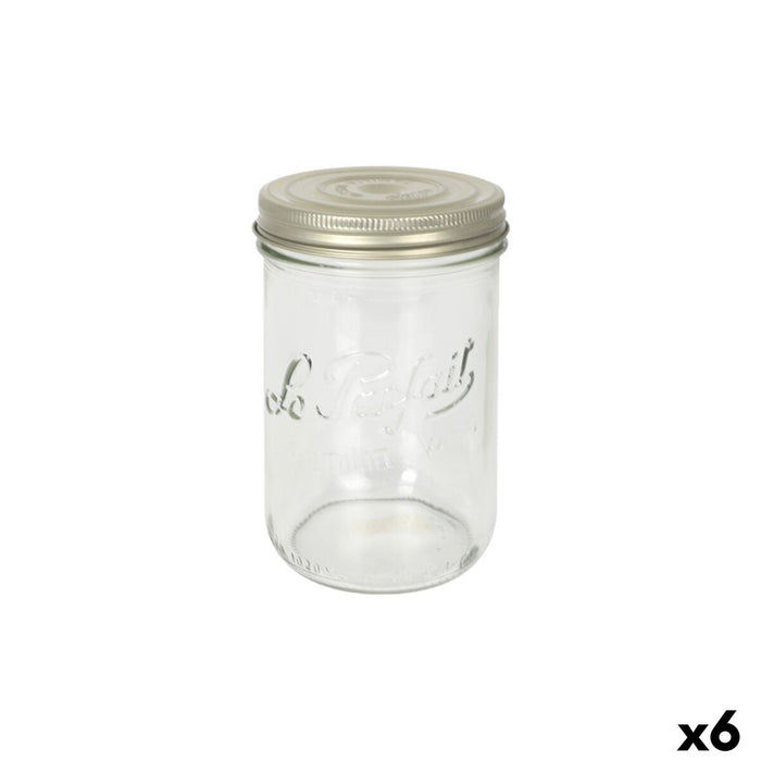 Jar Le Parfait Wiss Transparent Golden 1 L Hermetic (6 Units)