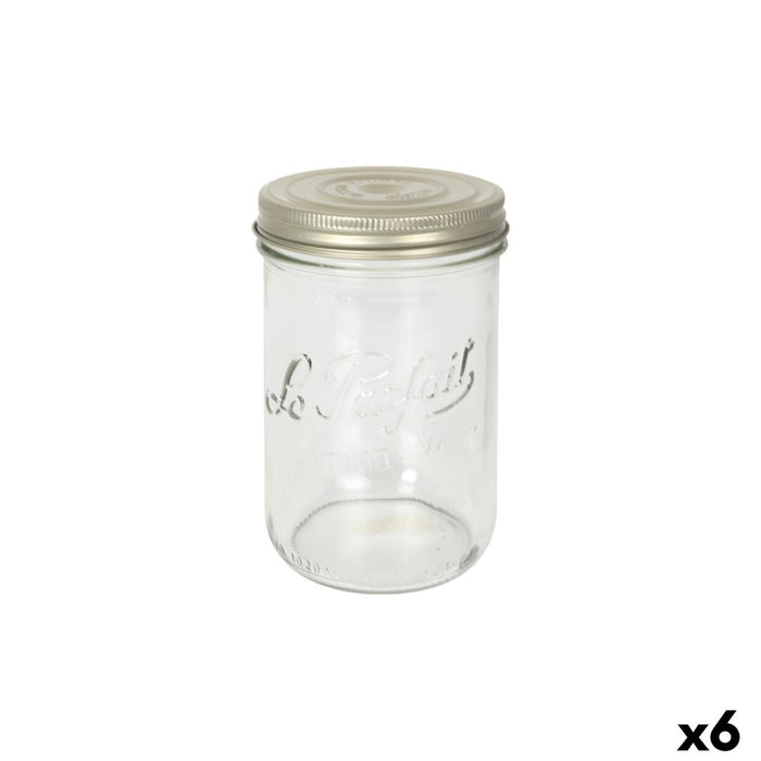 Jar Le Parfait Wiss Transparent Golden 1 L Hermetic (6 Units)