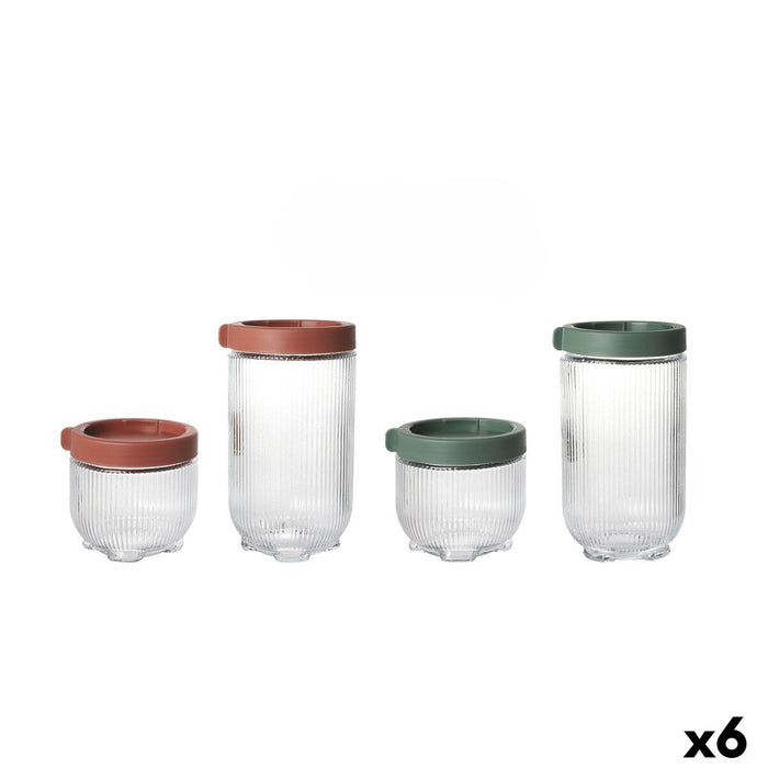 Tubs La Mediterránea Elsa Glass polypropylene 4 Pieces (6 Units)