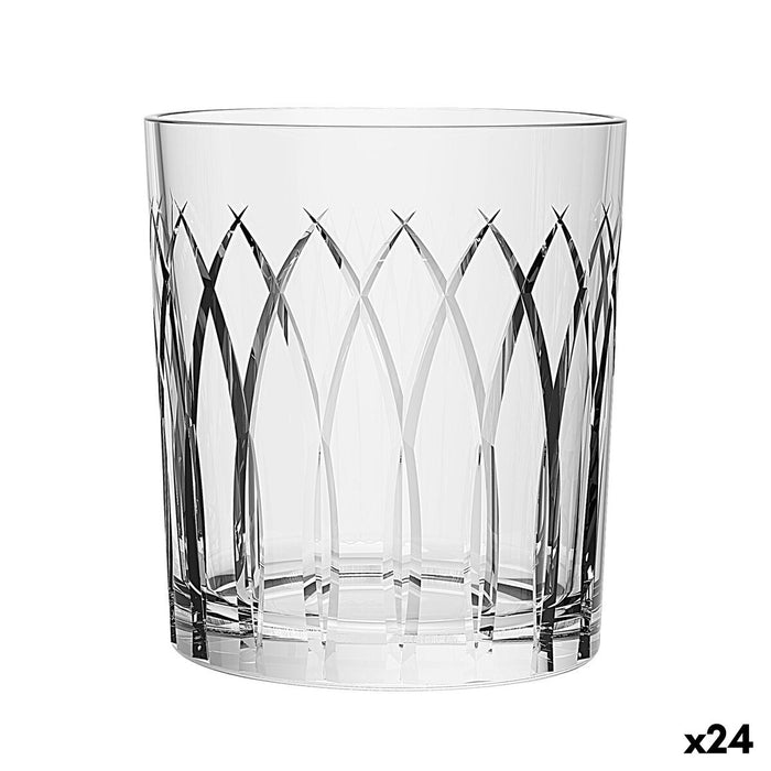 Glass La Mediterránea Phasai seu Transparent Glass 350 ml (24 Units)