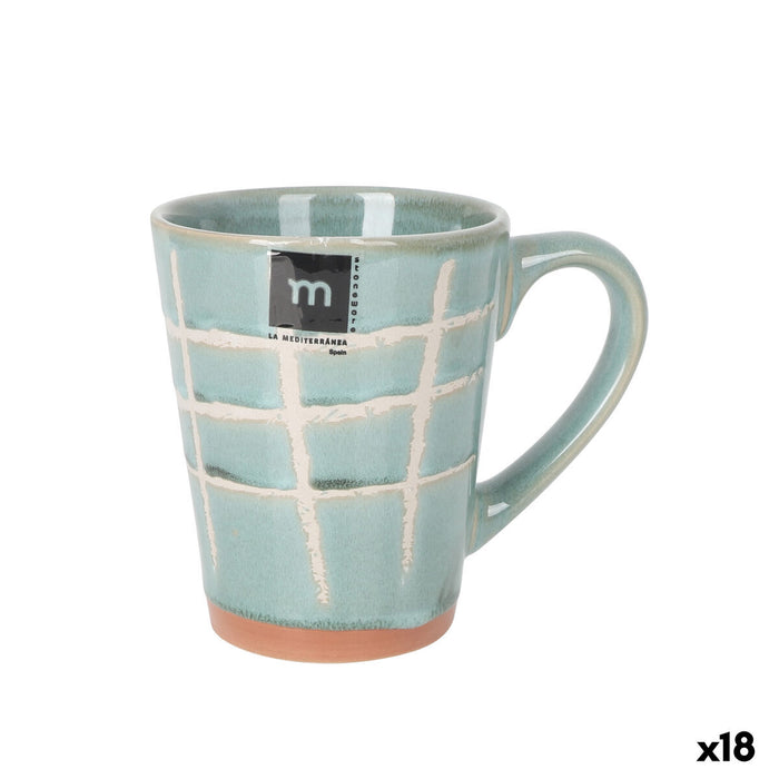 Mug La Mediterránea Cuadric 320 ml Ceramic (18 Units)