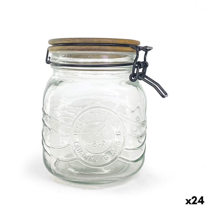 Jar La Mediterránea Transparent 1 L (24 Units)