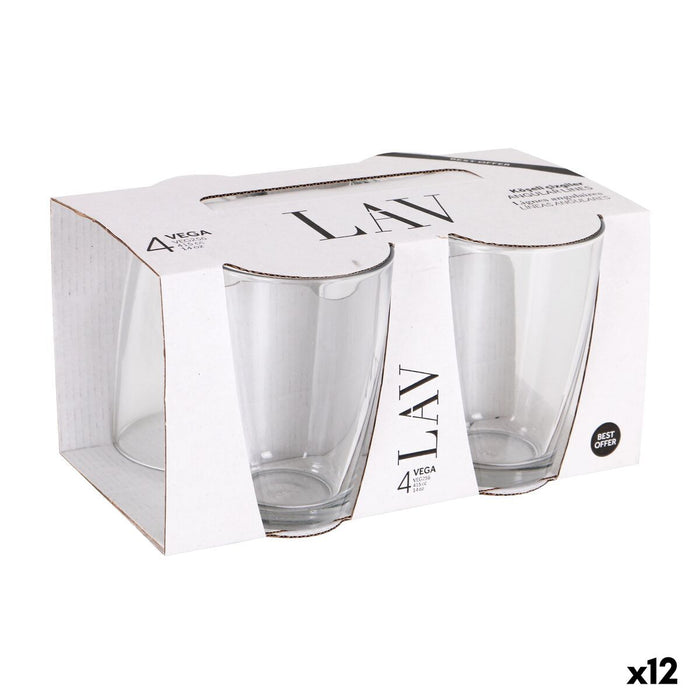 Set of glasses LAV VEGA Transparent Glass 415 ml 4 Pieces (12 Units)