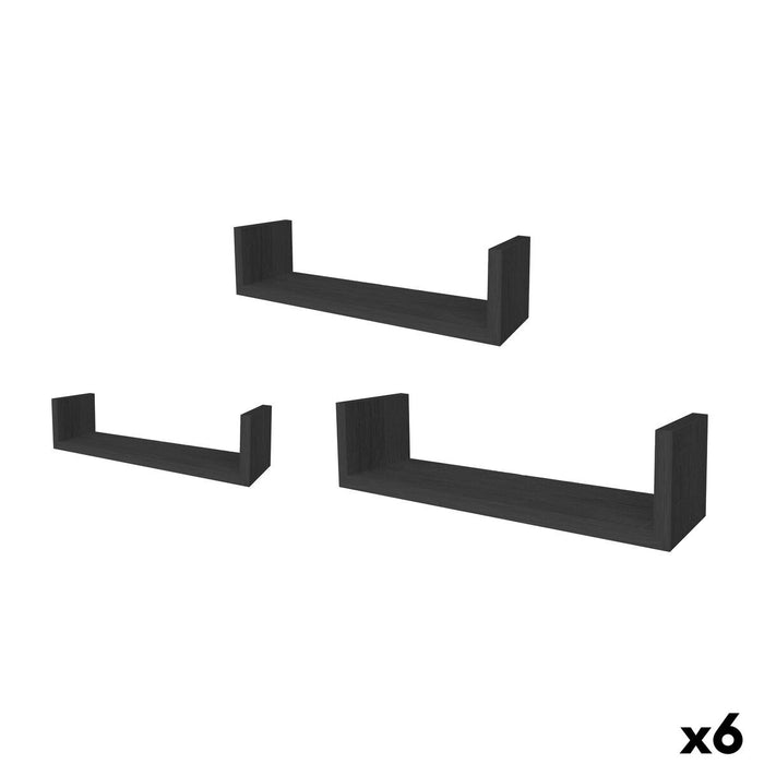 Shelves MobleKit Black 3 Pieces (6 Units)