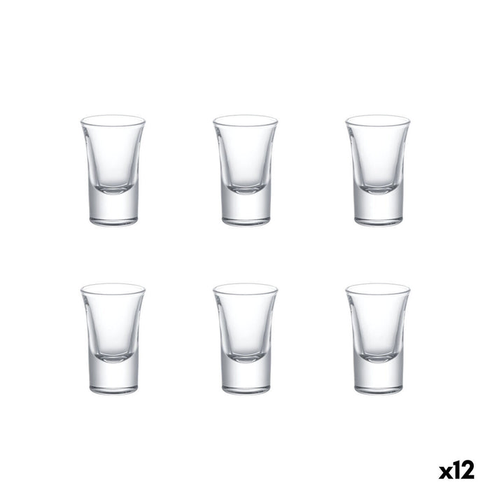 Set of Shot Glasses La Mediterránea Diva Transparent Glass 30 ml 6 Pieces (12 Units)