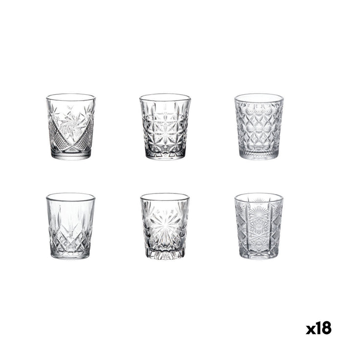 Set of Shot Glasses La Mediterránea Oman Transparent Glass 6 Pieces (18 Units)