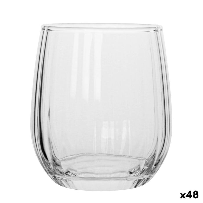 Glass La Mediterránea Nalon optic Transparent Glass 360 ml (48 Units)