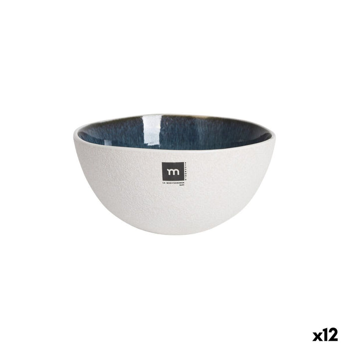 Bowl La Mediterránea Savina Blue White Ceramic 730 ml (12 Units)