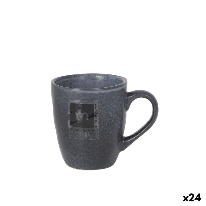 Mug La Mediterránea Nebula Grey 90 ml Ceramic (24 Units)