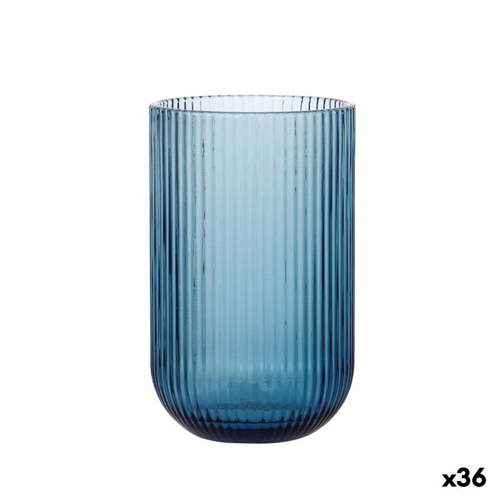Glass La Mediterránea Sonella Blue Glass 430 ml (36 Units)
