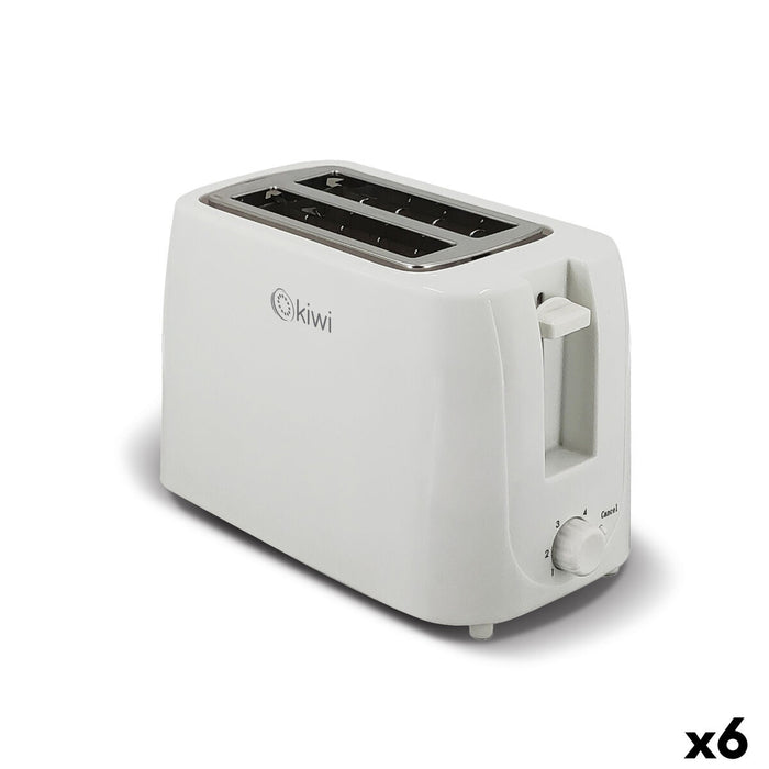 Toaster Kiwi Kiwi White Silver 750 W 6 Units