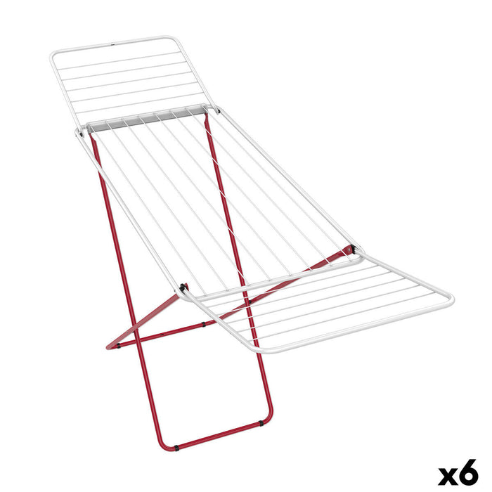 Clothes Line Confortime Lotus White Red Metal 180 x 55 x 109 cm (6 Units)