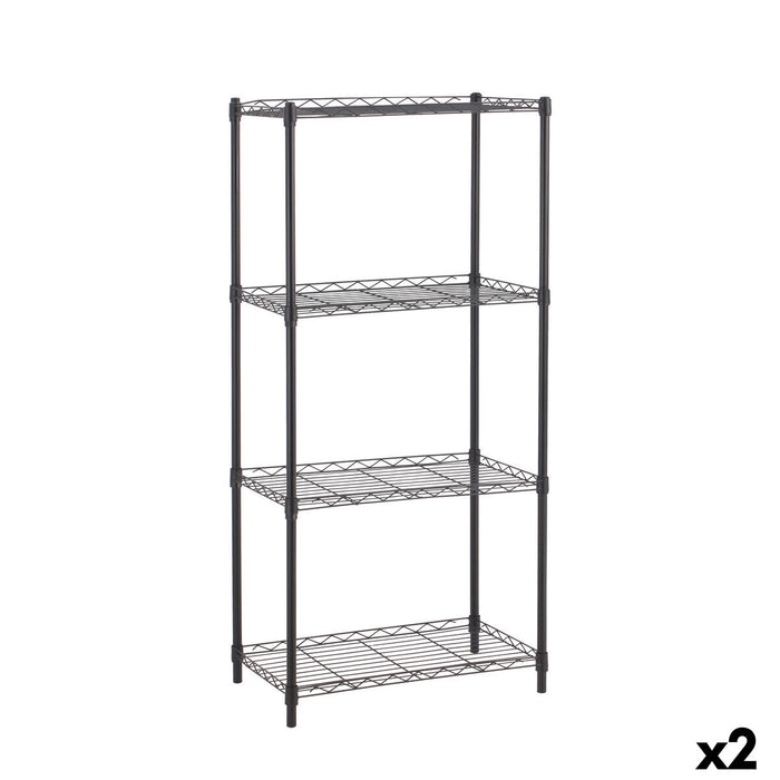 Shelves MobleKit Black Metal 56 x 35 x 120 cm (2 Units)
