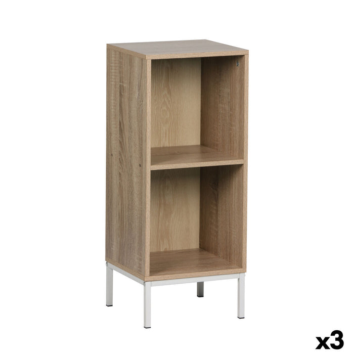 Shelves MobleKit White Brown Metal MDF Wood 30 x 29 x 72 cm (3 Units)