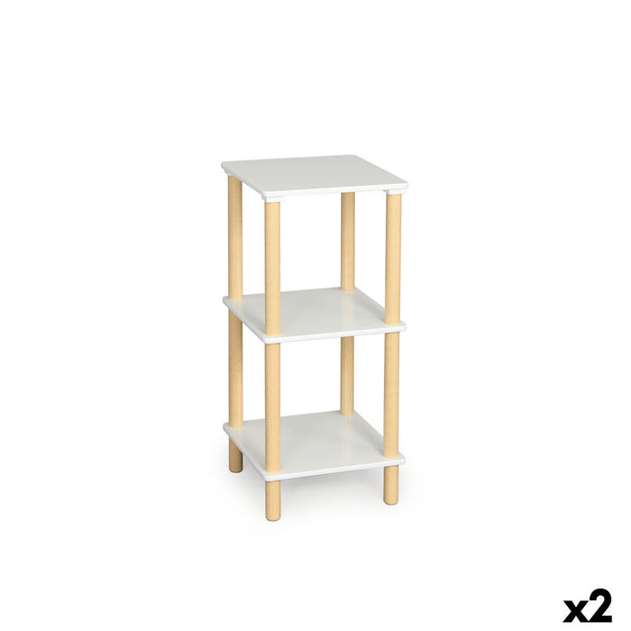 Shelves MobleKit White Brown Wood 35 x 35 x 75 cm (2 Units)