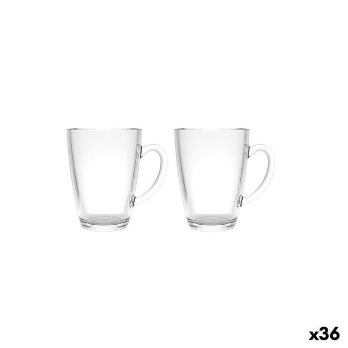Piece Coffee Cup Set La Mediterránea Naira Transparent 2 Pieces (36 Units)
