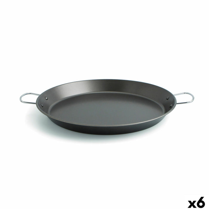 Pan Quid Senia Black Metal Steel Ø 38 cm (6 Units)