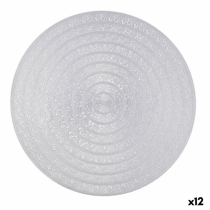 Table Mat Quid Habitat Silver Plastic Ø 38 cm (12 Units)