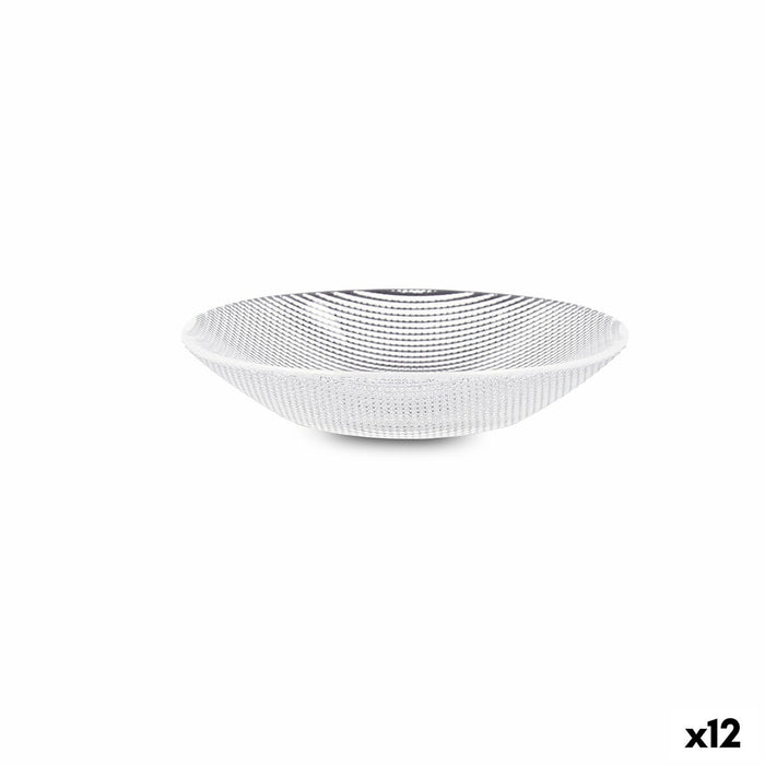 Plate Quid Select Vidrio Transparent Glass 13 x 2,5 cm (12 Units)