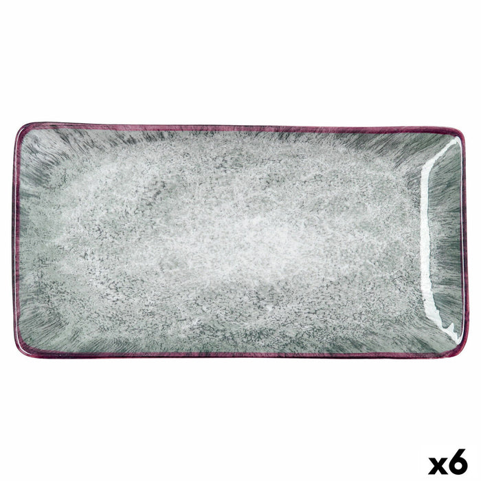 Snack tray Bidasoa Stela Green 27,5 x 16,3 cm (6 Units)