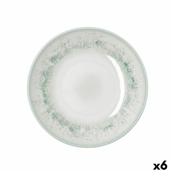 Deep Plate Bidasoa Kai Hydrozero White Ceramic Ø 23 cm (6 Units)
