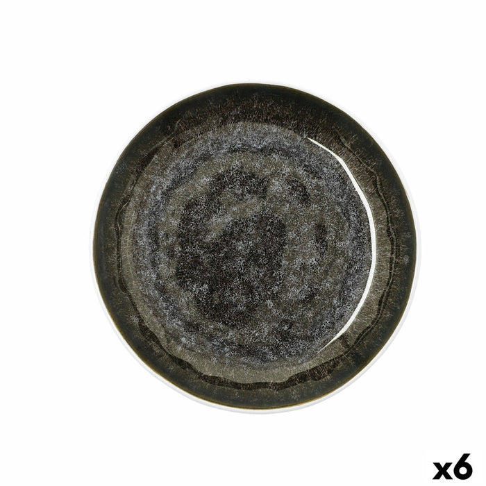 Deep Plate Bidasoa Elite Brown Ceramic 21,5 x 4,6 cm (6 Units)