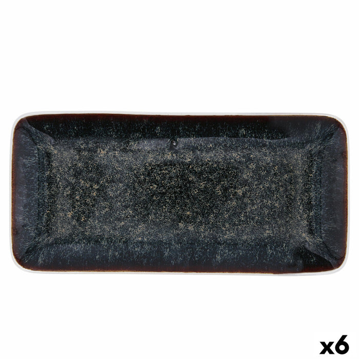 Snack tray Bidasoa Elite Brown 30 x 14,5 x 2,6 cm (6 Units)