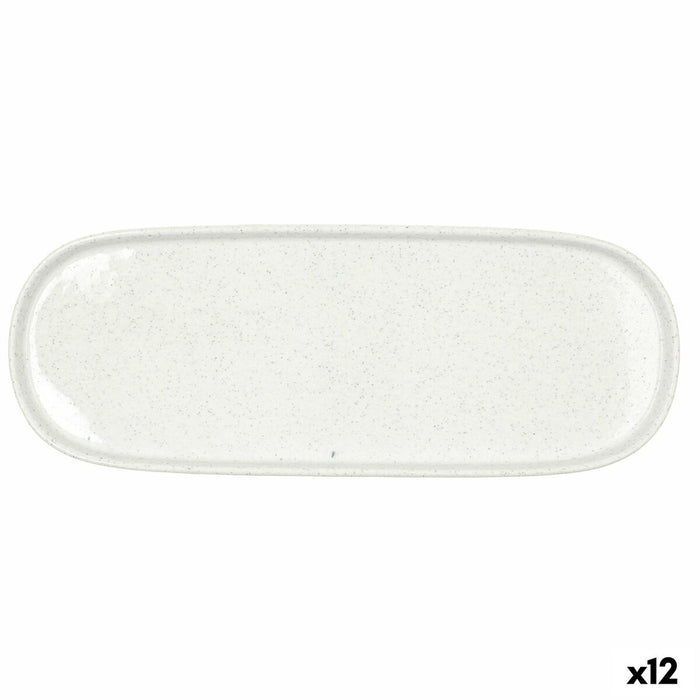 Snack tray Bidasoa Elite White 30,7 x 11,6 x 2 cm (12 Units)